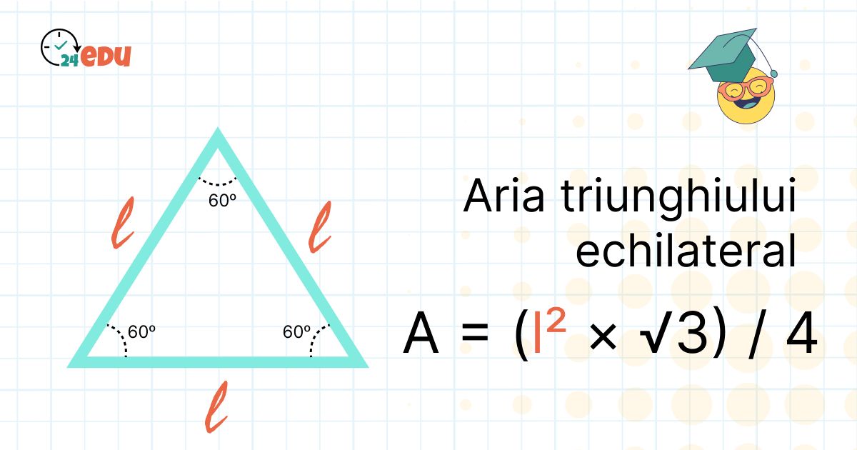 Aria triunghiului echilateral – Formula de calcul